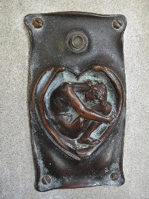 Exterior detail on front wall of Hatley Castle